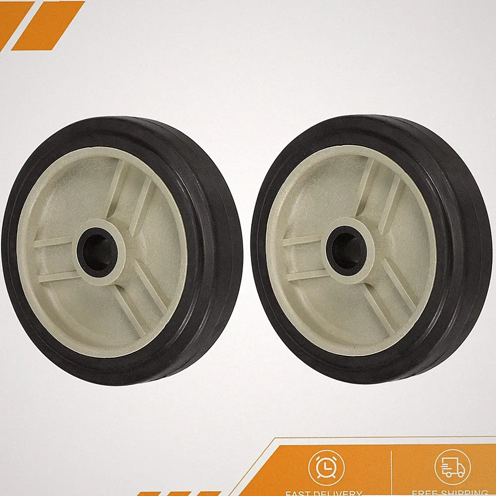 2 Pcs 3.74" Universal Air Compressor Wheel with 0.47" Hole Beige