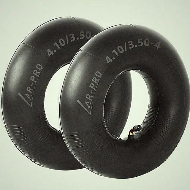 4.10/3.50-4 Heavy Duty Replacement Inner Tube with TR-87 Bent Valve Stem (2-P...