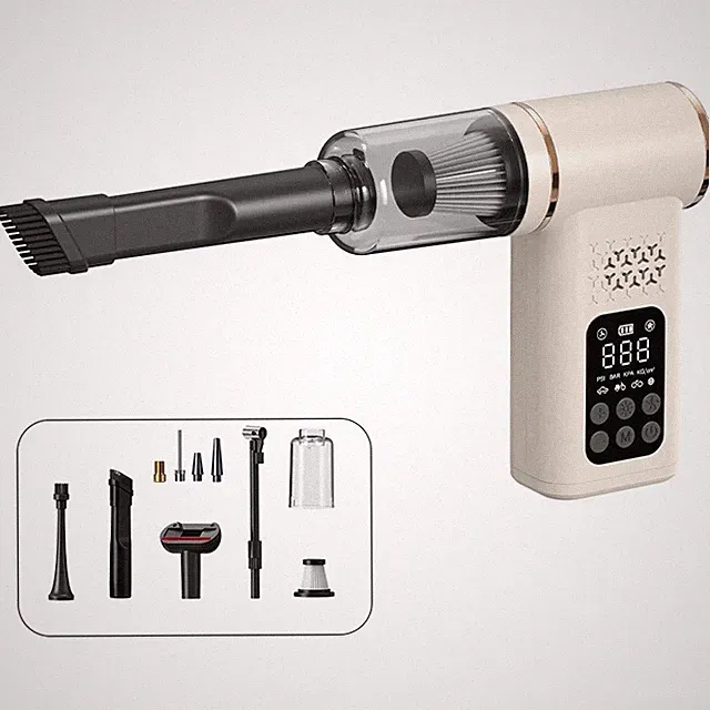 5 in 1 Cordless Car Vacuum Cleaner Tire Inflator Digital Display Pump
