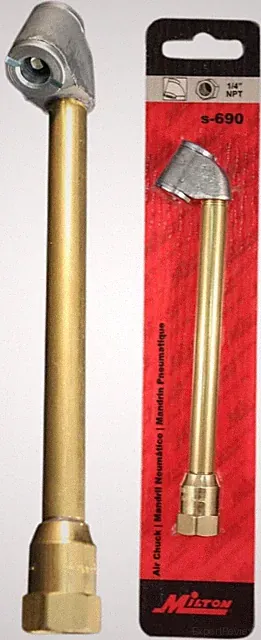 Dual-Head Air Chuck, 1/4" FNPT, Tire Chuck for Inflator Gauge Single
