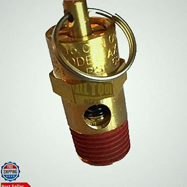 New 1/4" NPT 250 PSI 94 SCFM Air Compressor Relief Pressure Safety Valve, Tan...